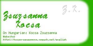 zsuzsanna kocsa business card